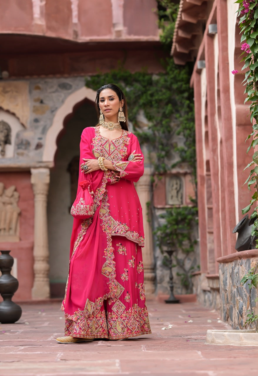 Rani Pink Garara Set