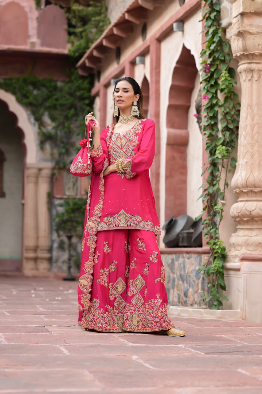 Rani Pink Garara Set