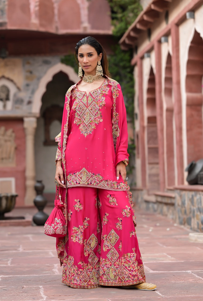 Rani Pink Garara Set