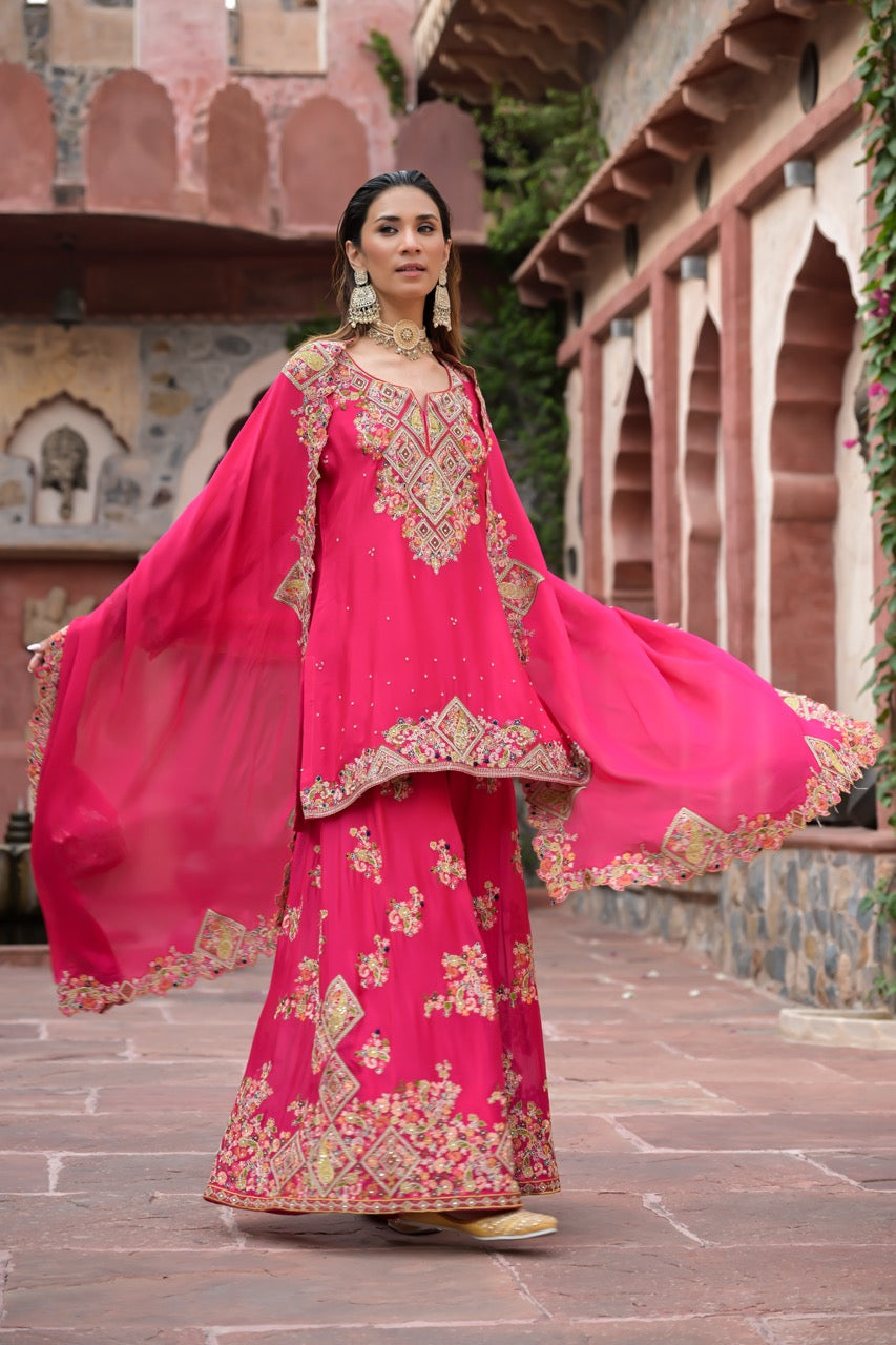 Rani Pink Garara Set
