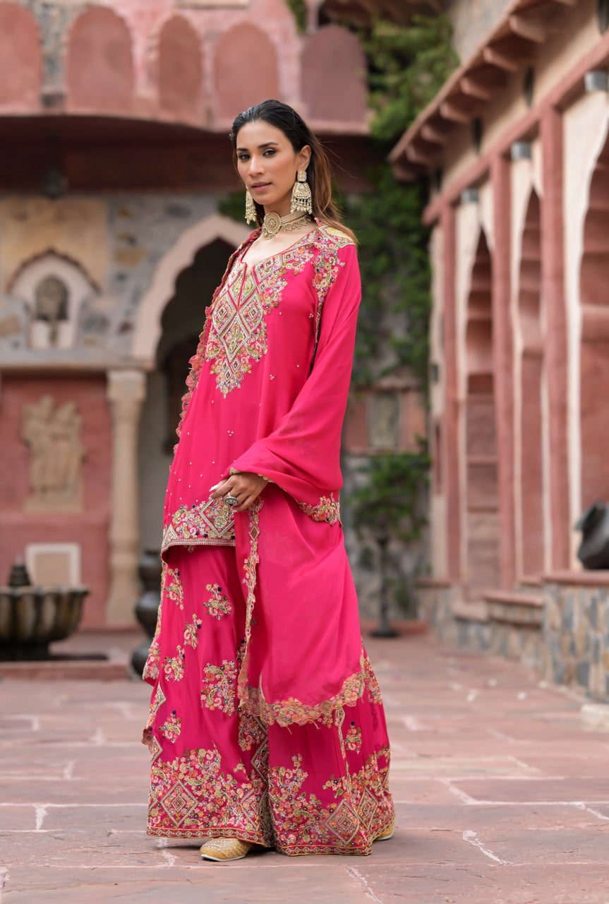 Rani Pink Garara Set