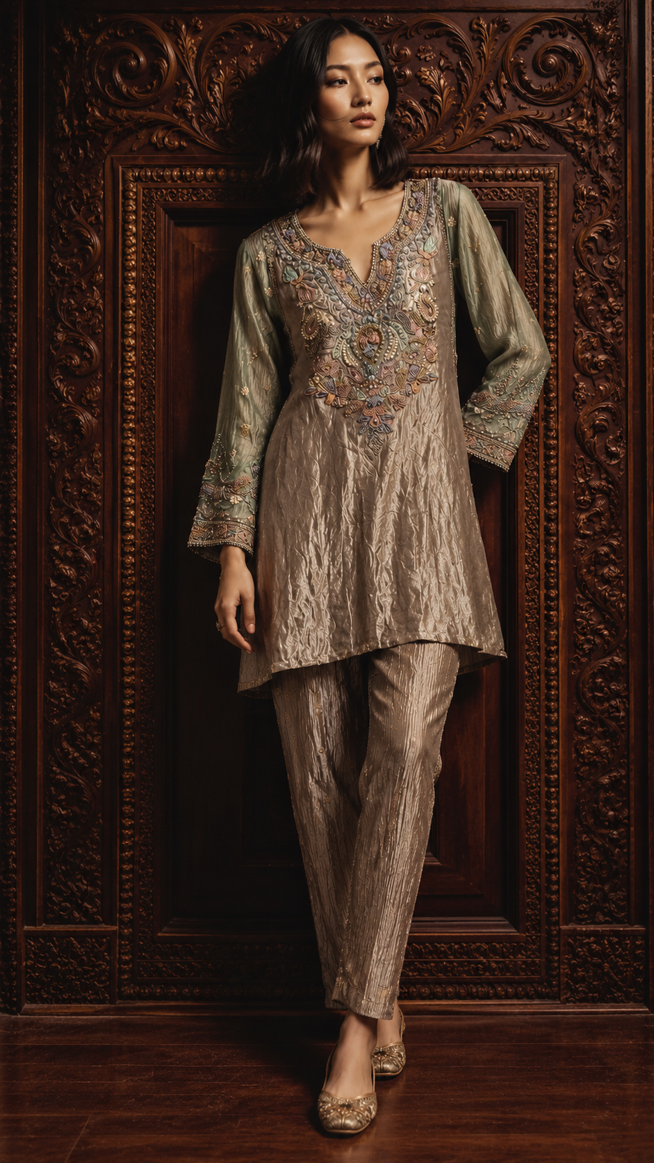 Grey Zohra Suit Set