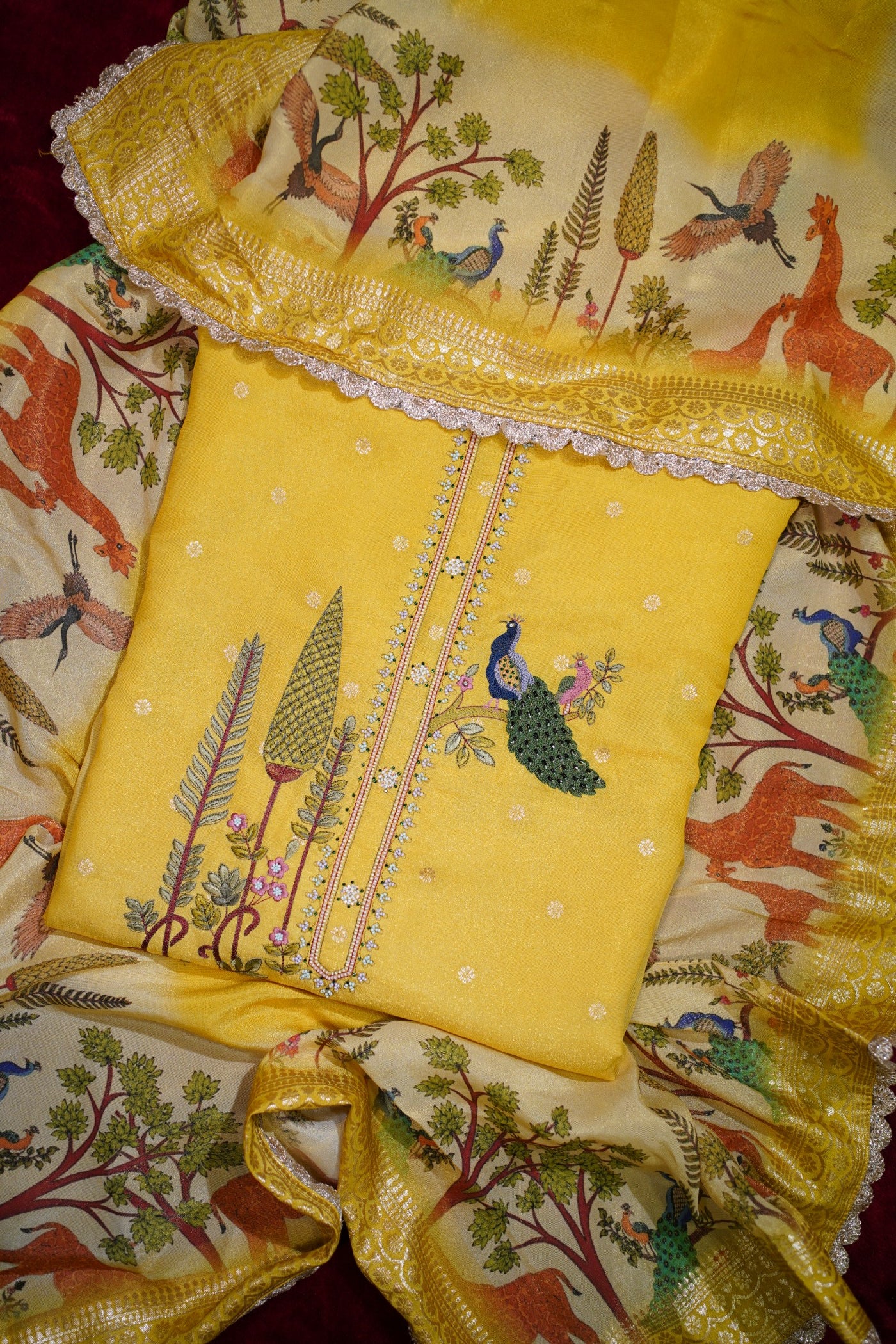 Yellow Tissue Suit Set