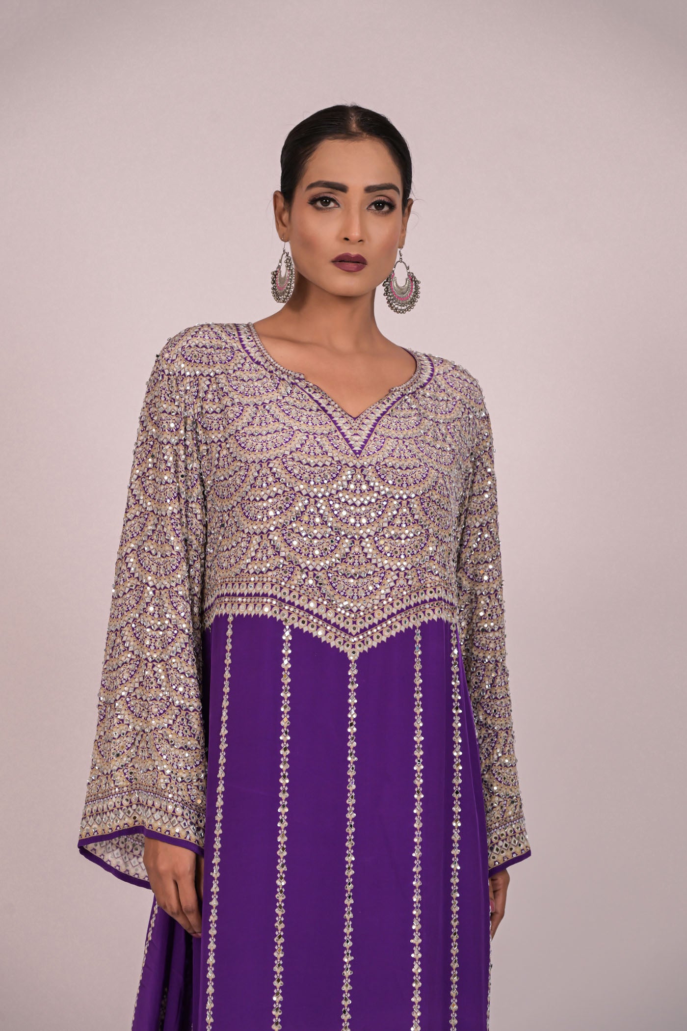 Royal Amethyst Embellished Kurta Set