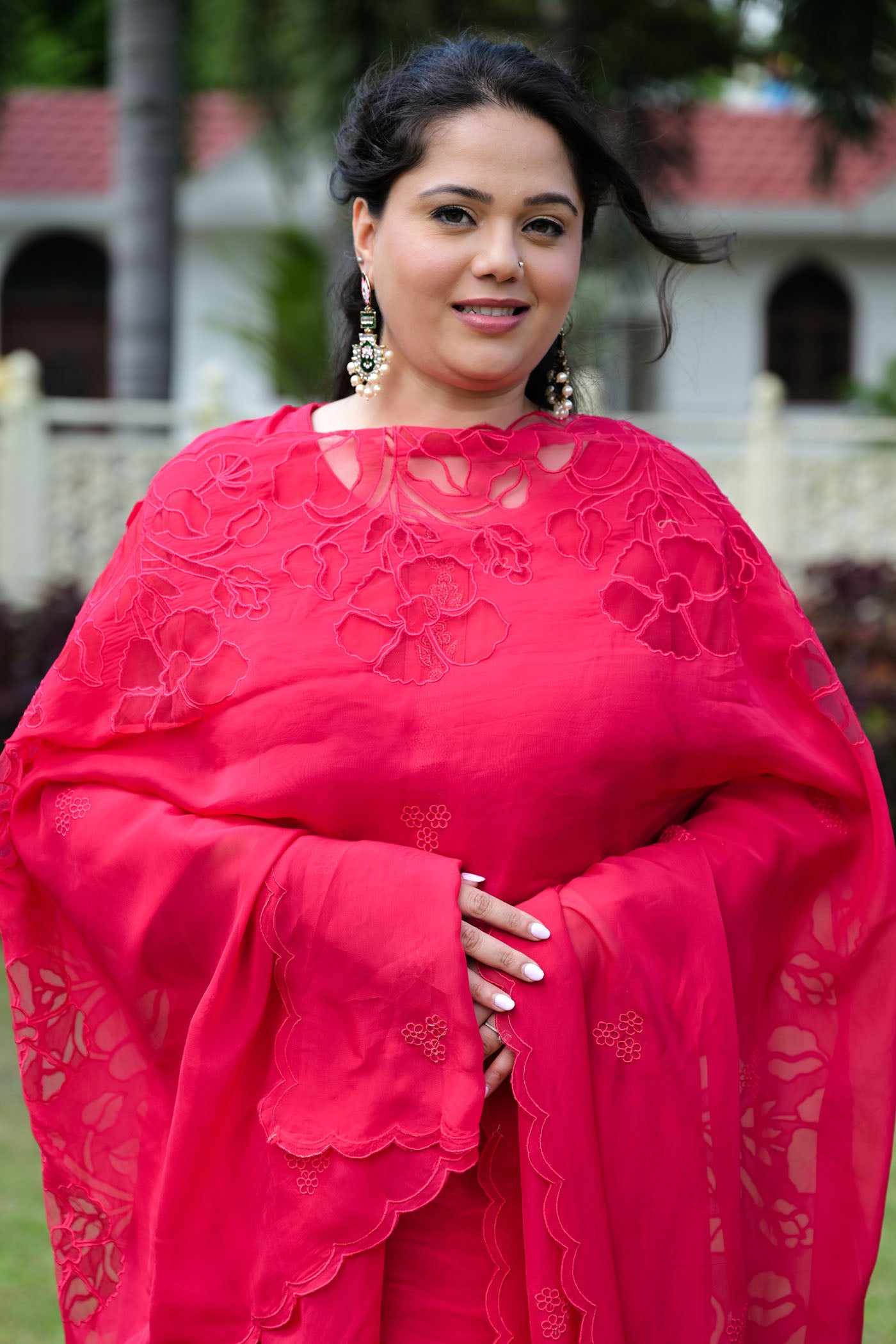 Scarlet Bloom Kurta Set