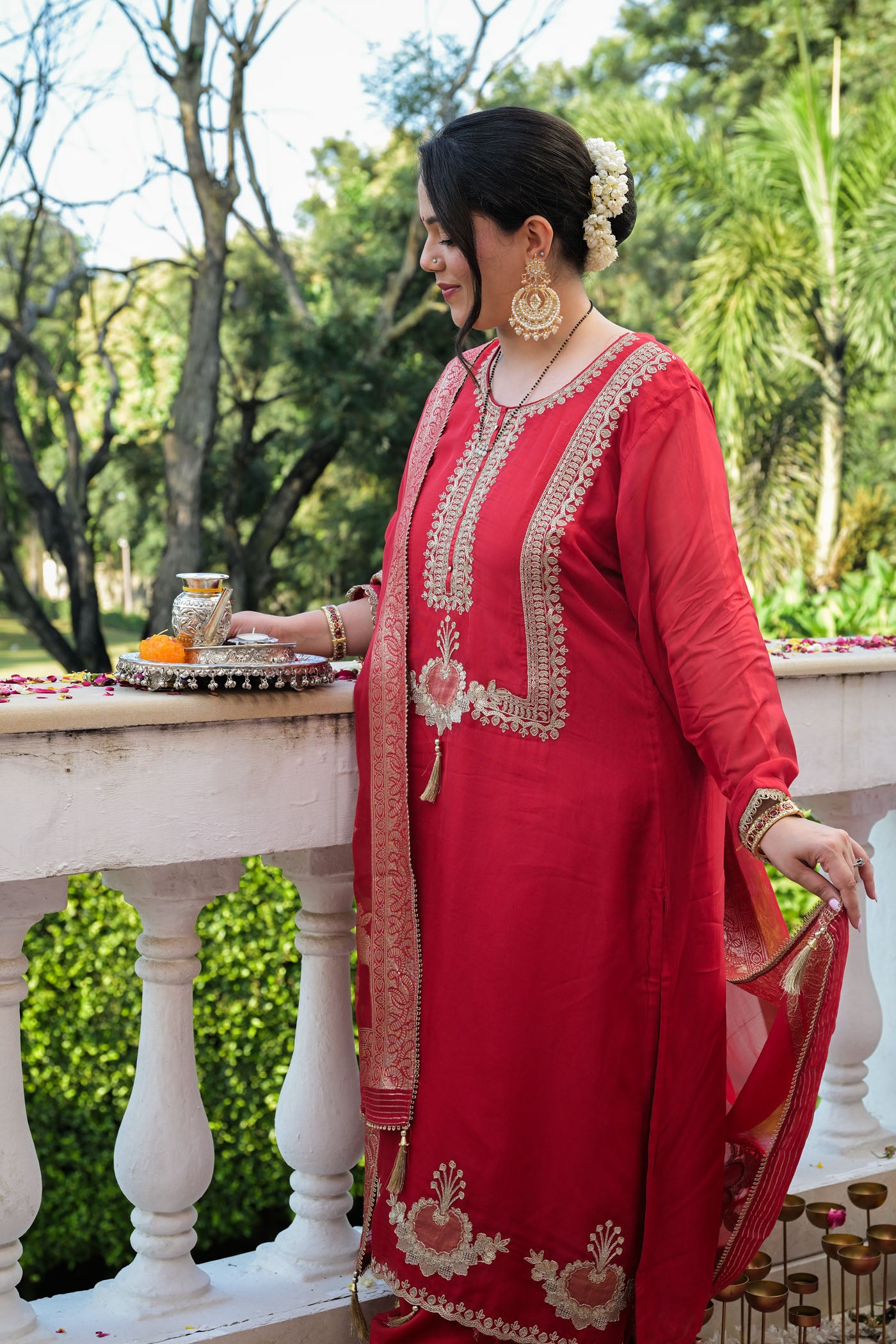 Crimson Charm Kurta Set