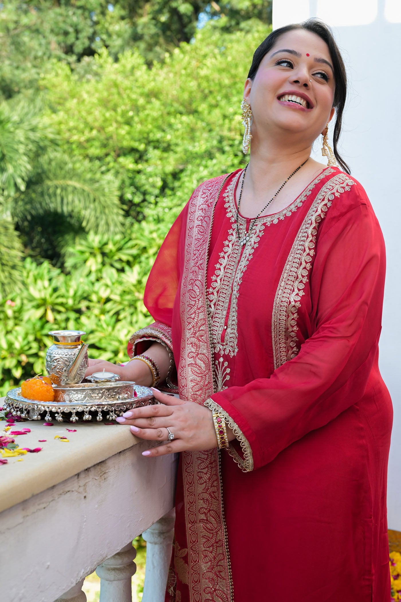 Crimson Charm Kurta Set