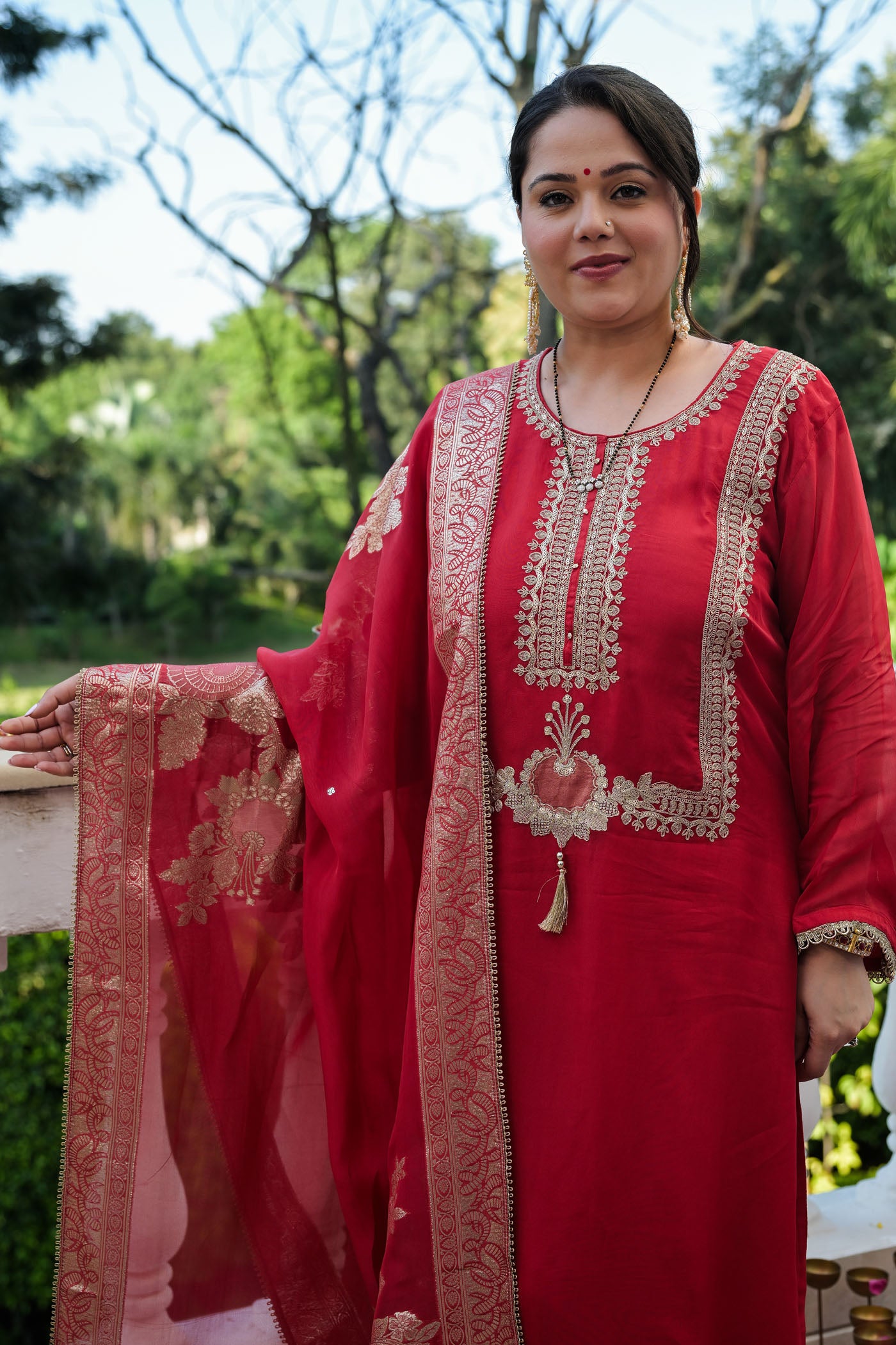 Crimson Charm Kurta Set