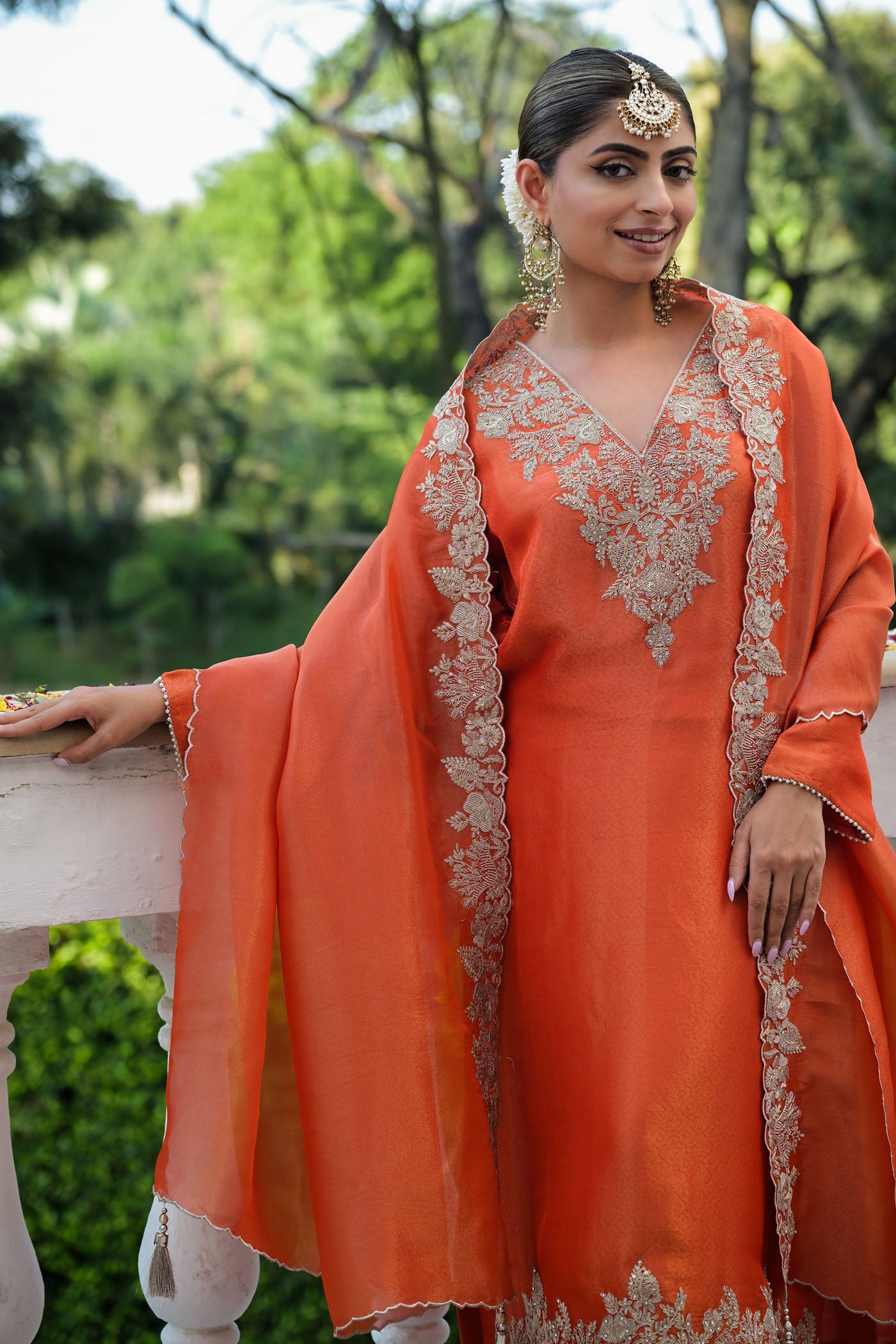 Sunset Glow Embroidered kurta Set