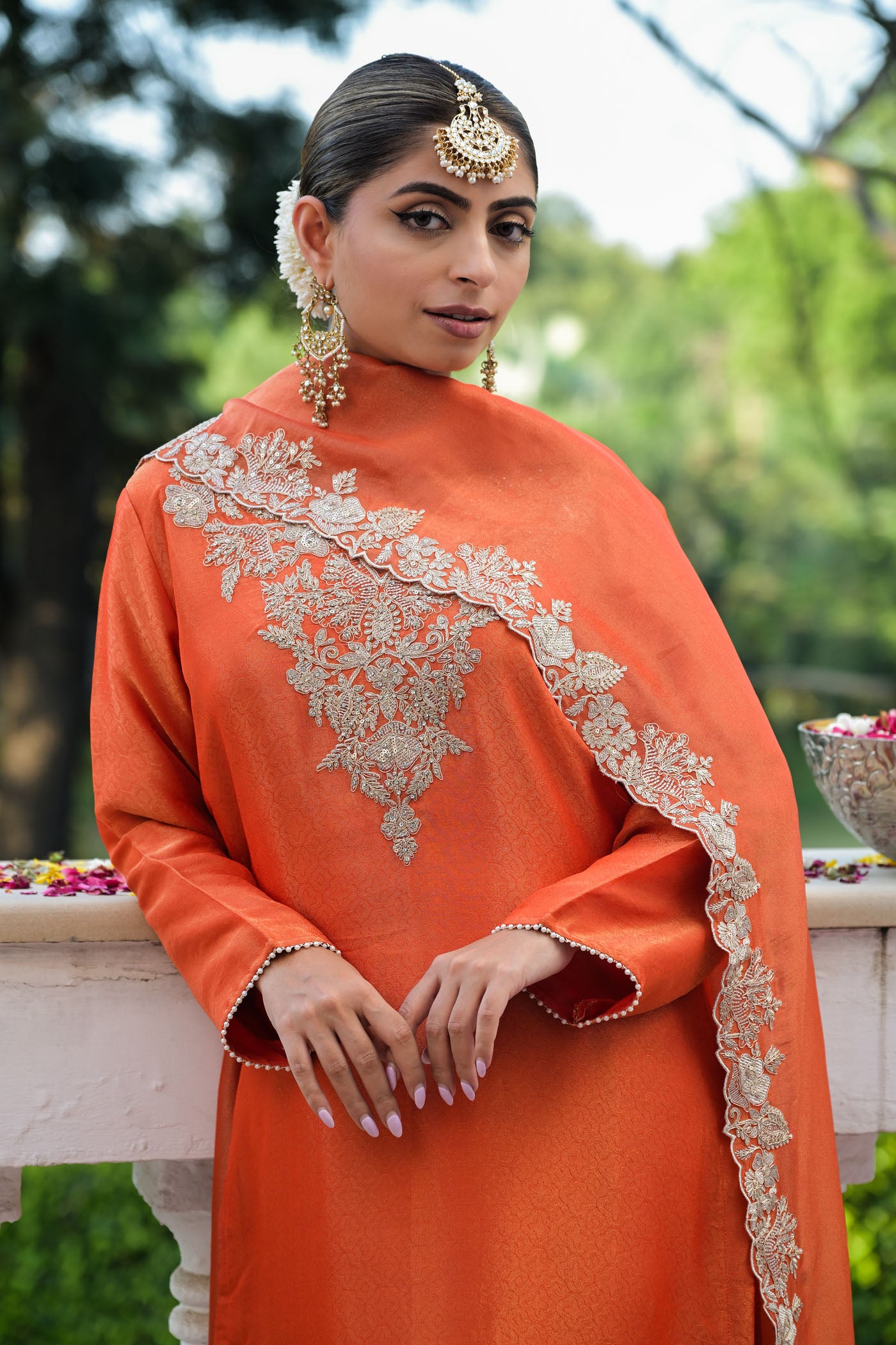 Sunset Glow Embroidered kurta Set