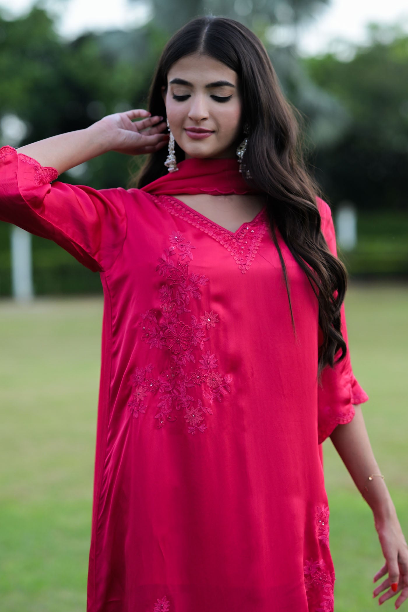 Ruby Glow Kurta Set