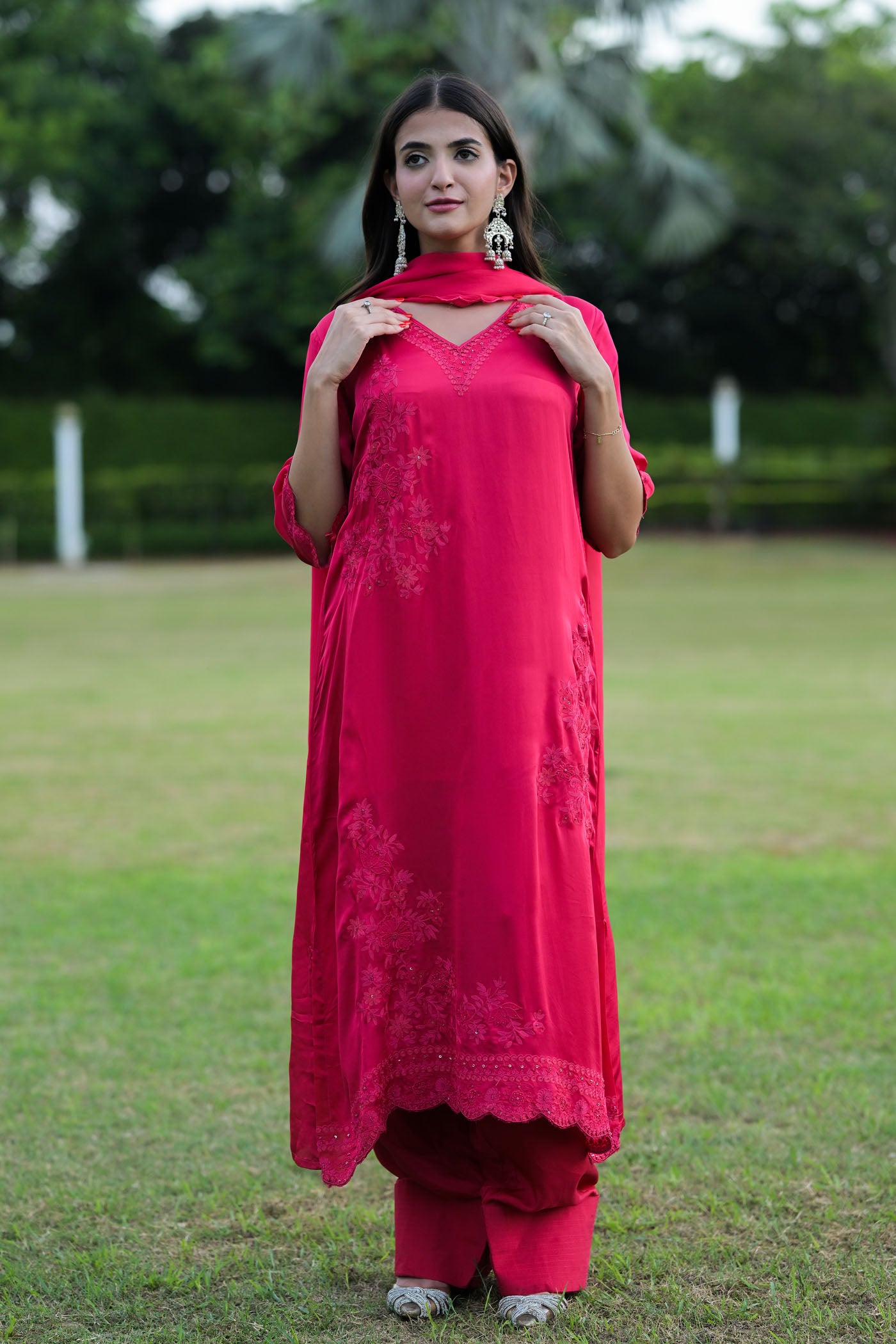 Ruby Glow Kurta Set