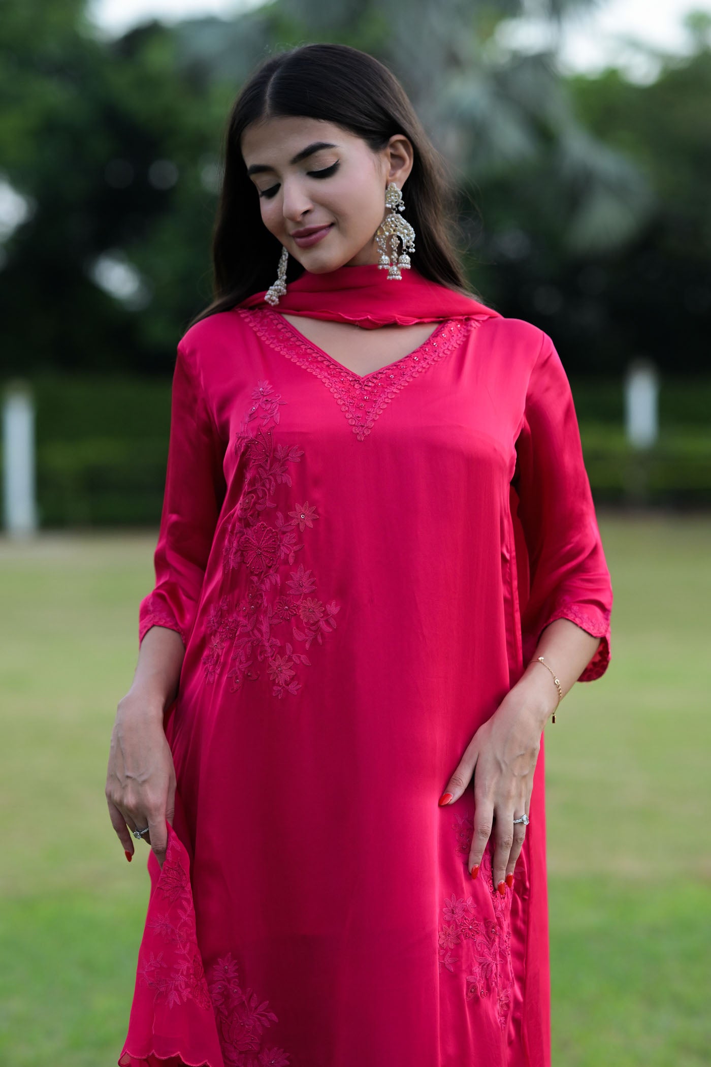 Ruby Glow Kurta Set