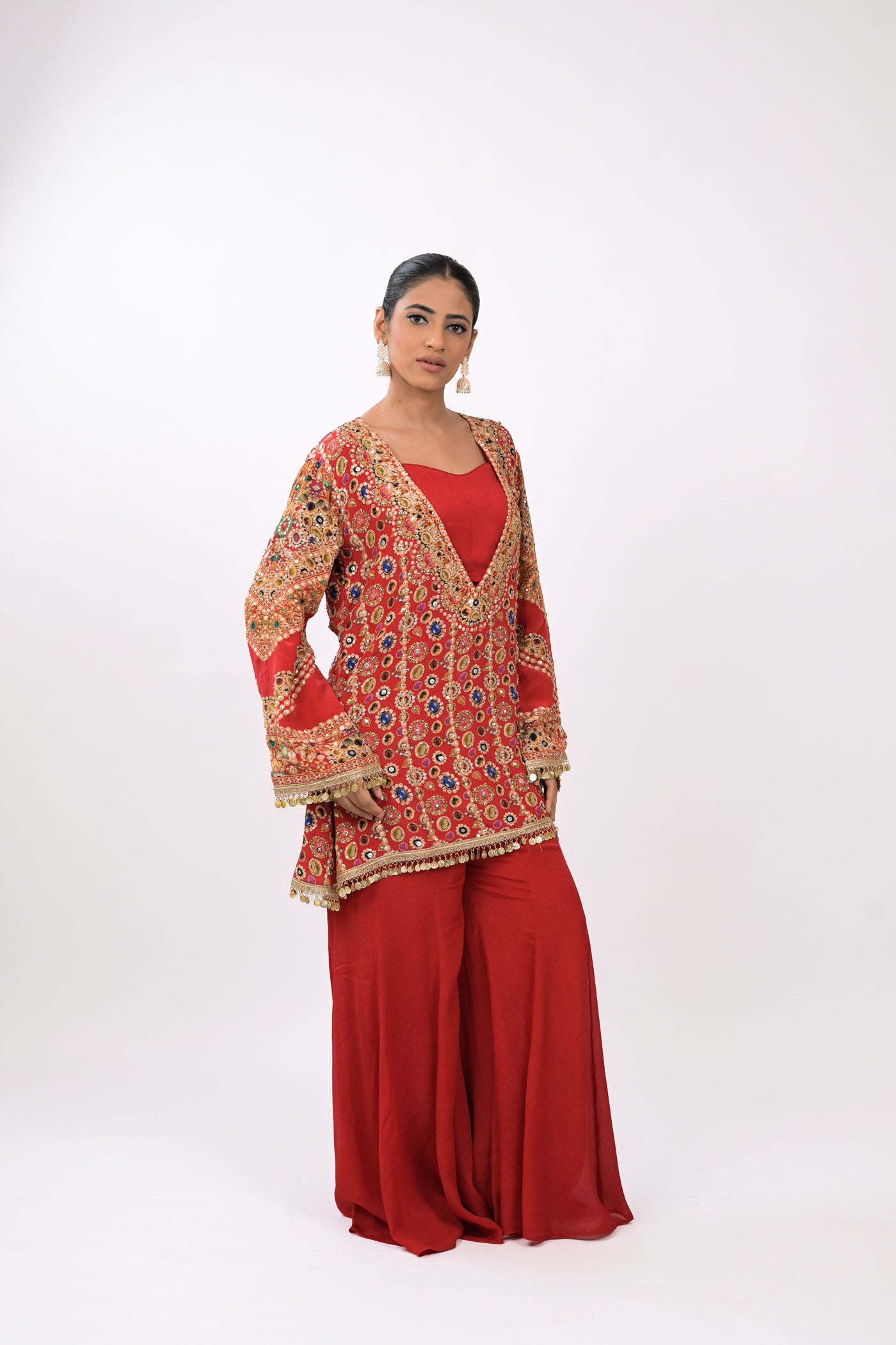 Rangrez Noor Red Co-Ord Set