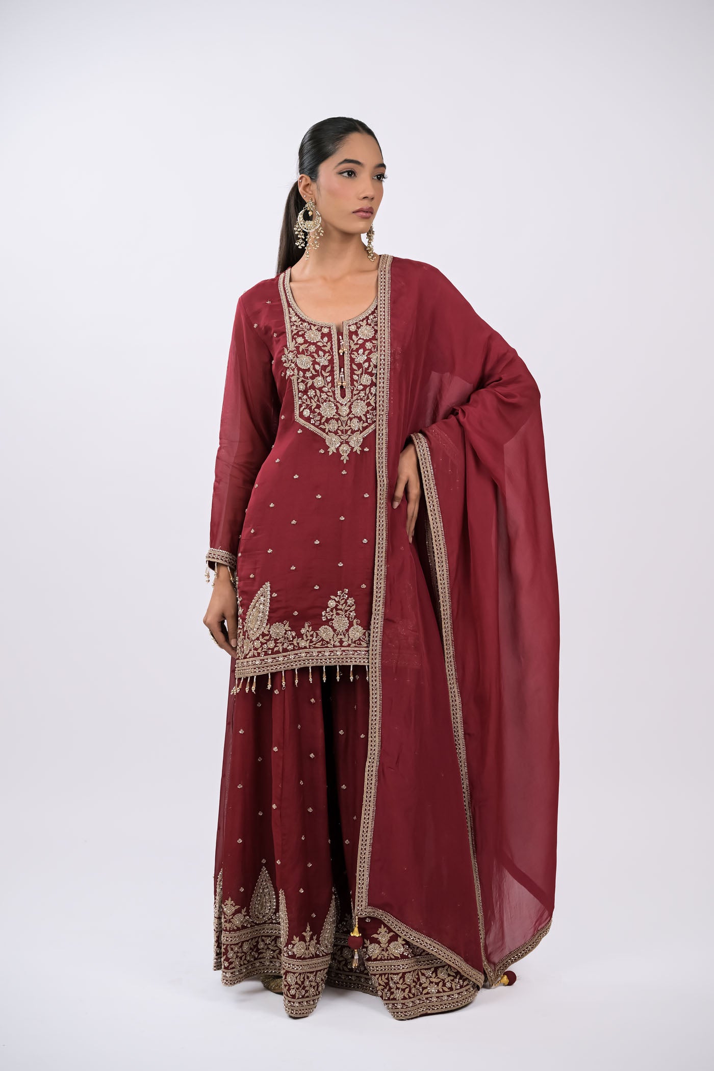 Mehrunisa Embroidered Kurta Set with Dupatta
