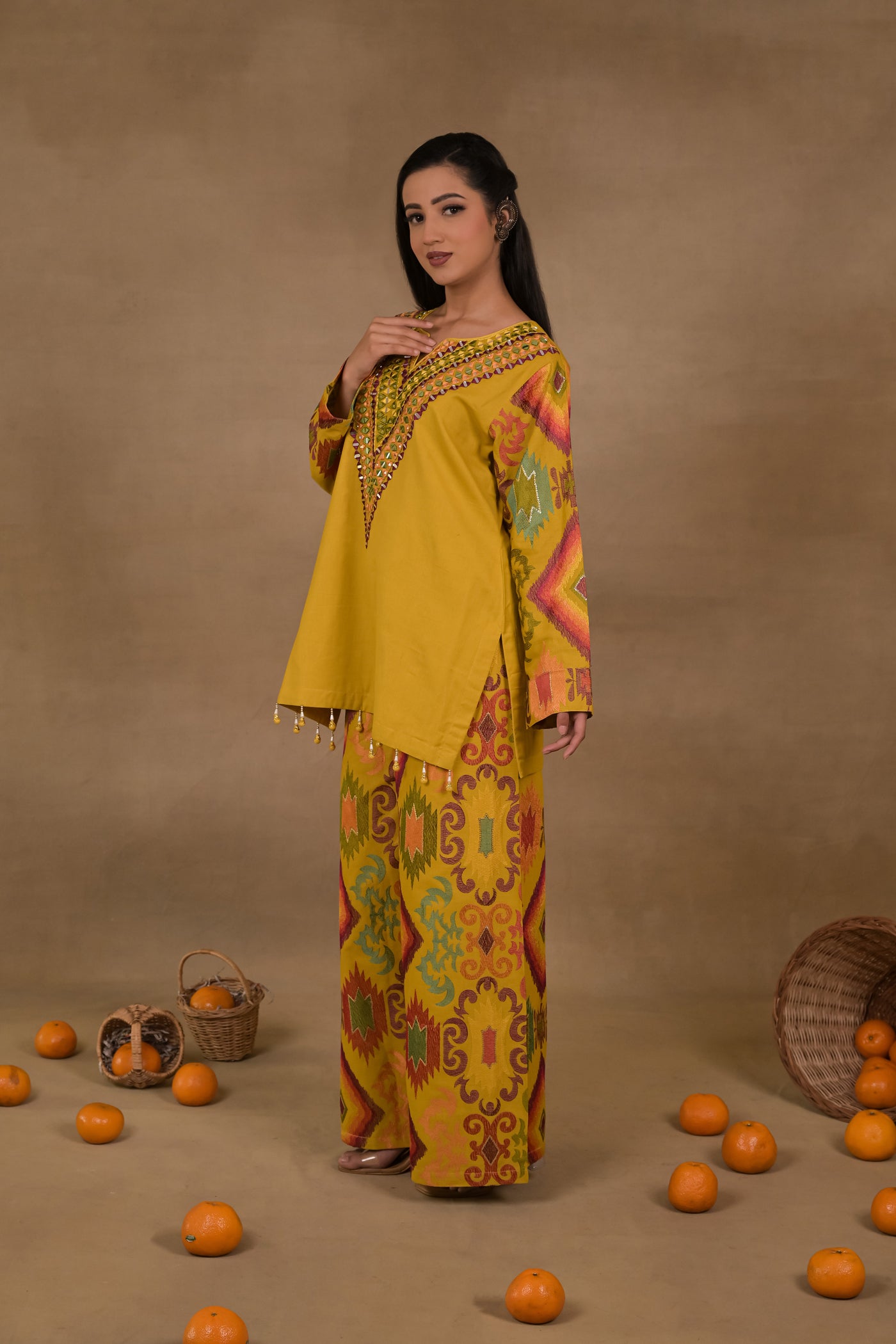 Mustard Mirage Linen Co-Ord Set