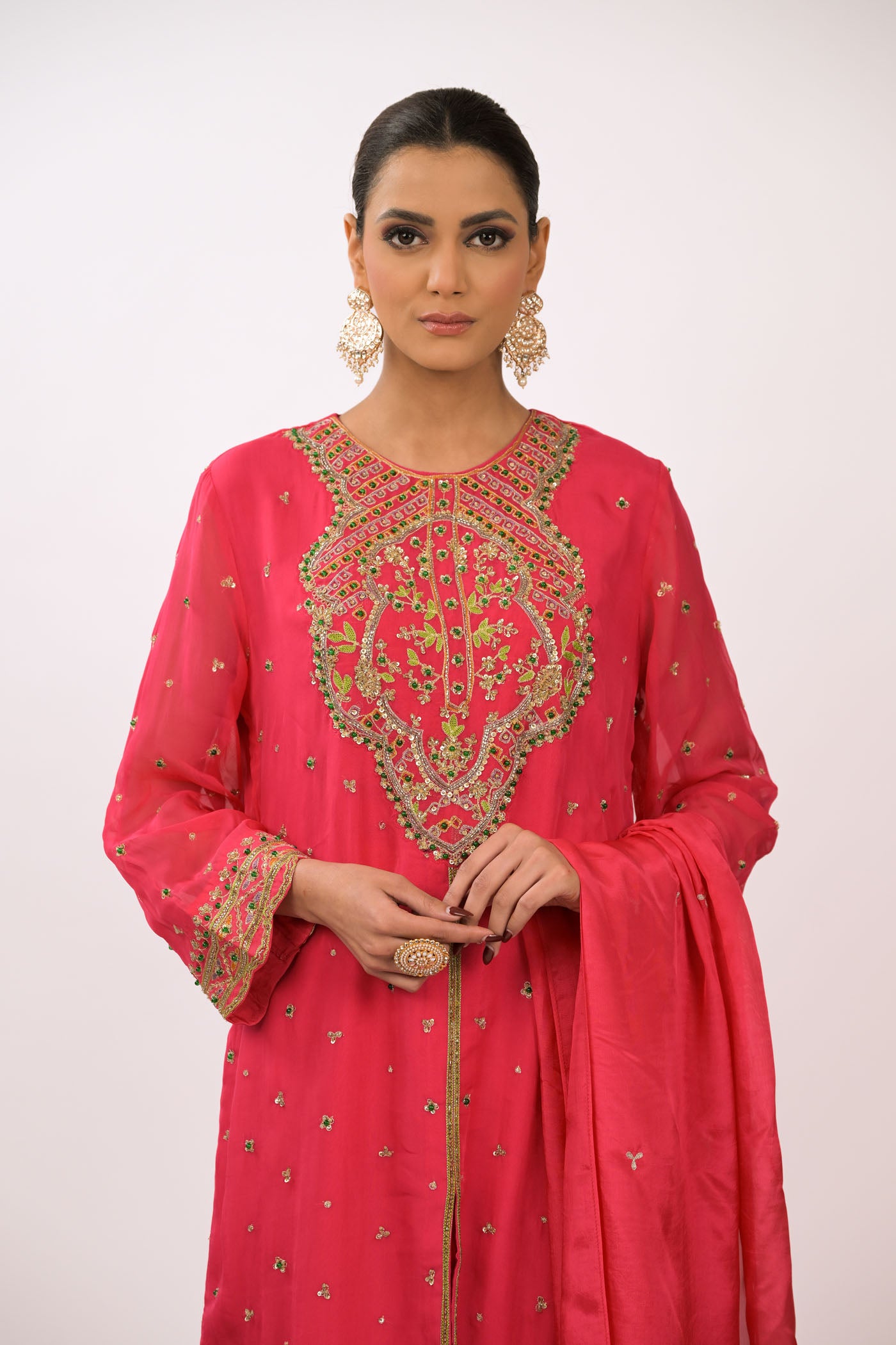 Royal Amethyst Embroidered Kurta Set