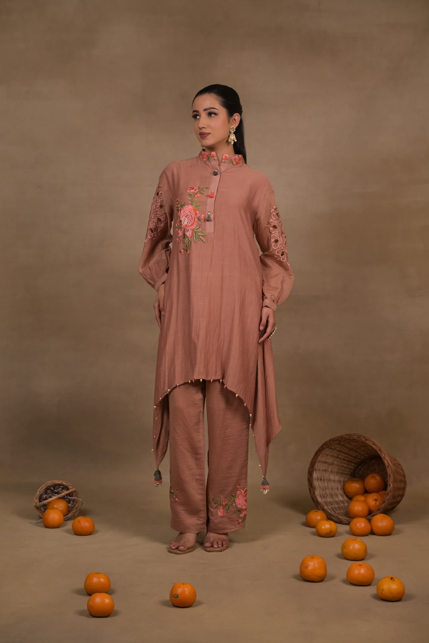 Blush Rose Embroidered Co-Ord Set