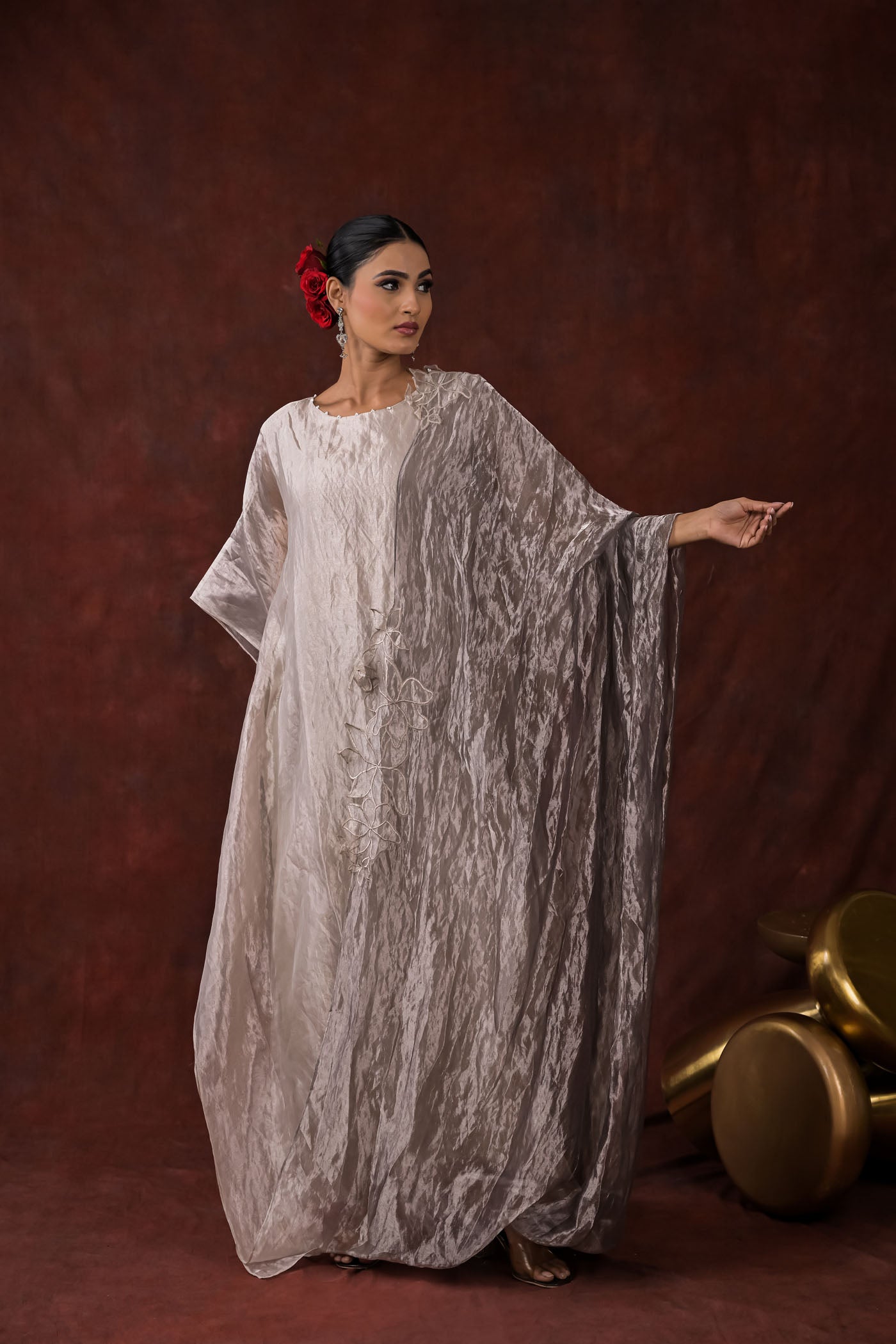 Silver Whisper One-Piece Dress