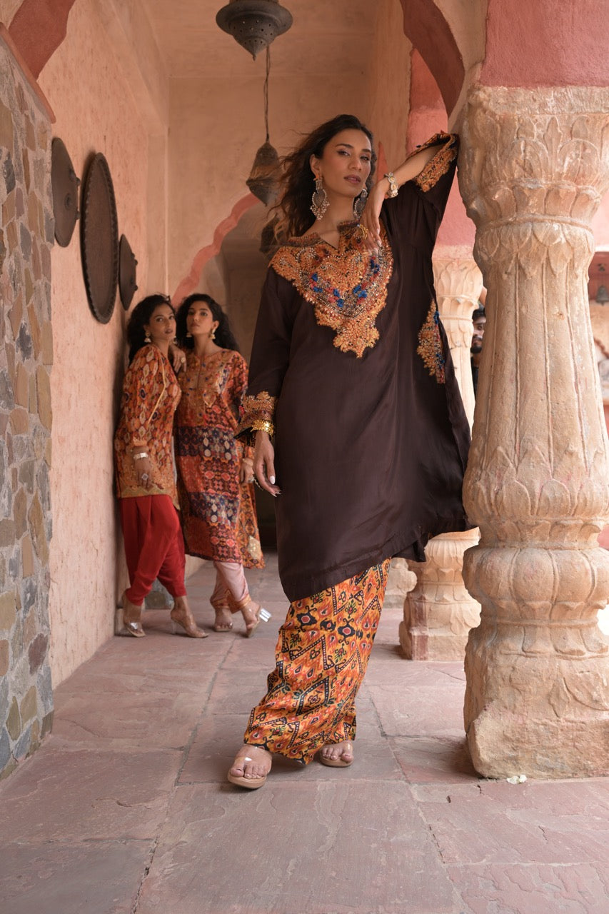 Deep Chocolate Kurta & Trousers
