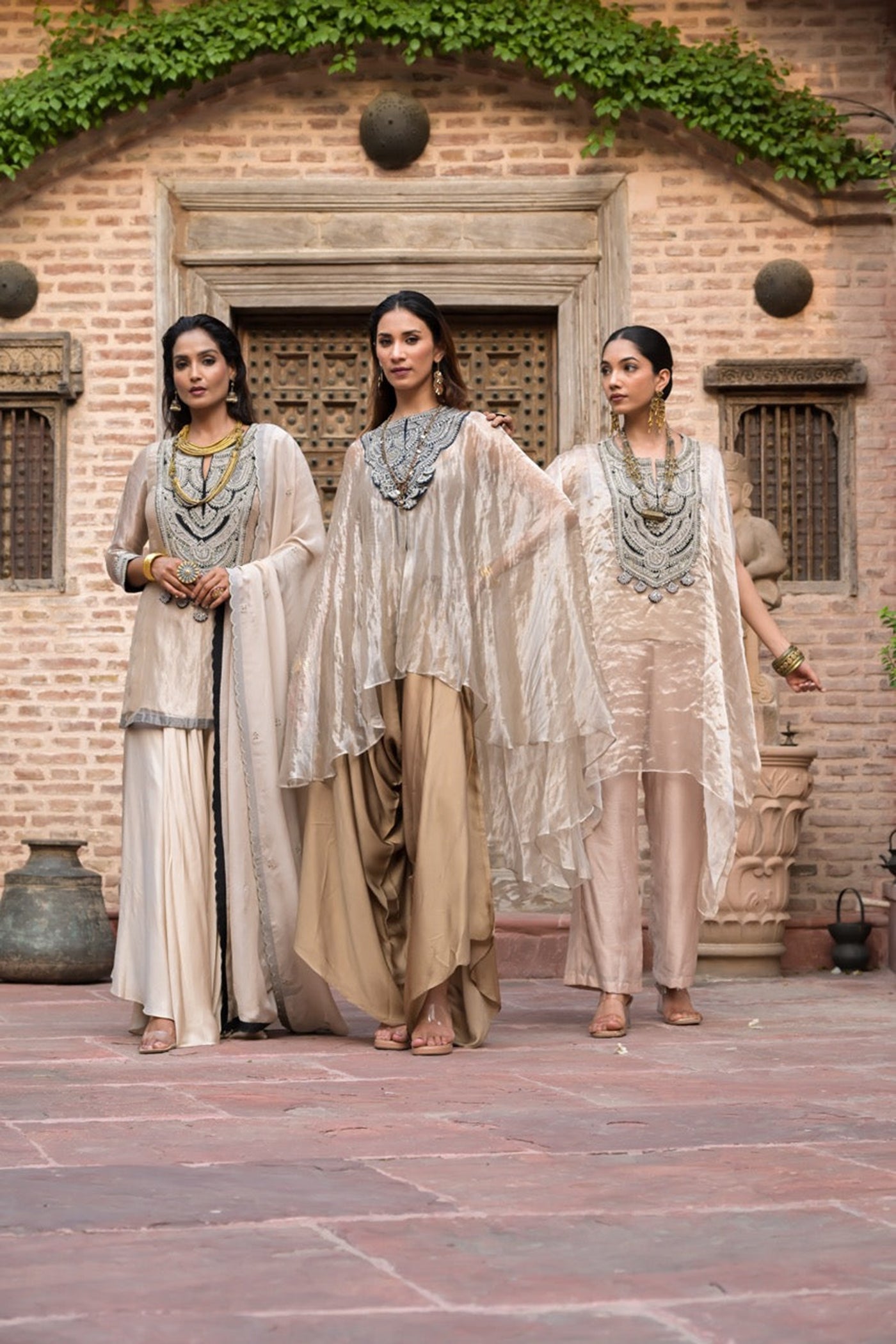 Sand Drape Dhoti Cape Set