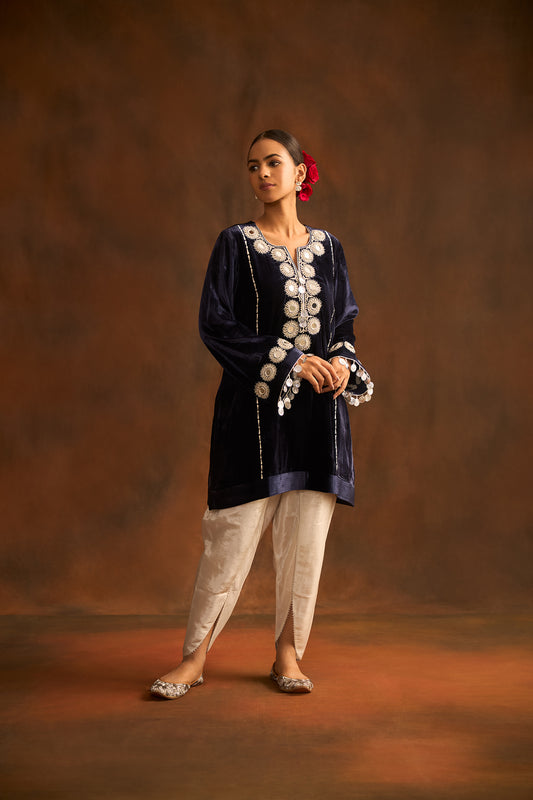 Alma short kurta with tissue tulips