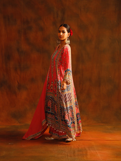 Pink Sharara Set