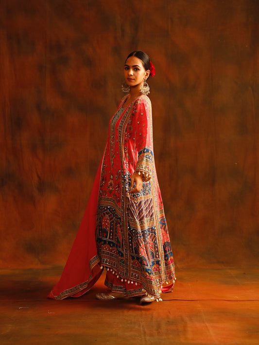 Pink Sharara Set