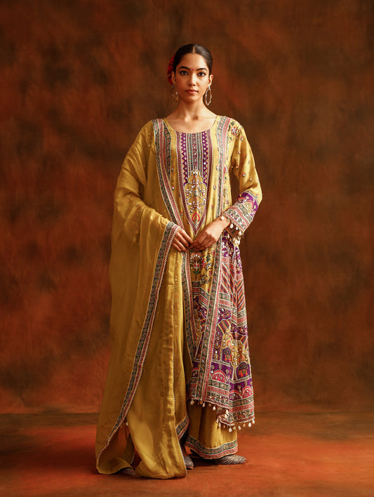 Lime Sharara Set