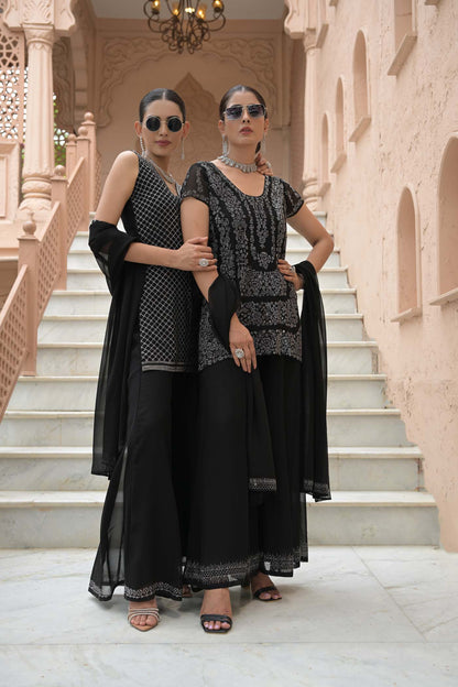 Noir Splendor Sharara Set