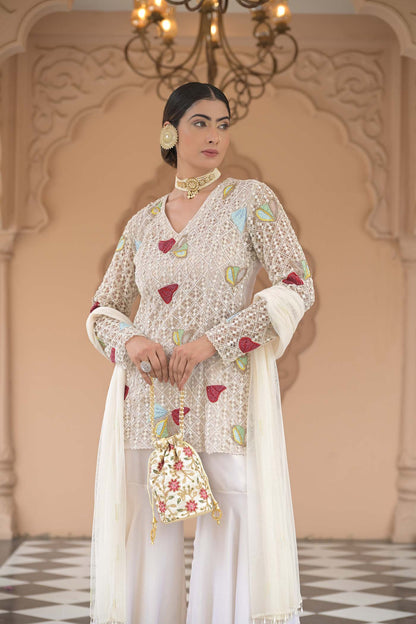 Ivory Dream Sharara Set