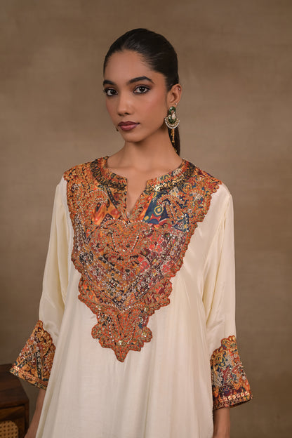 Ivory Regal Embellished Kurta Set