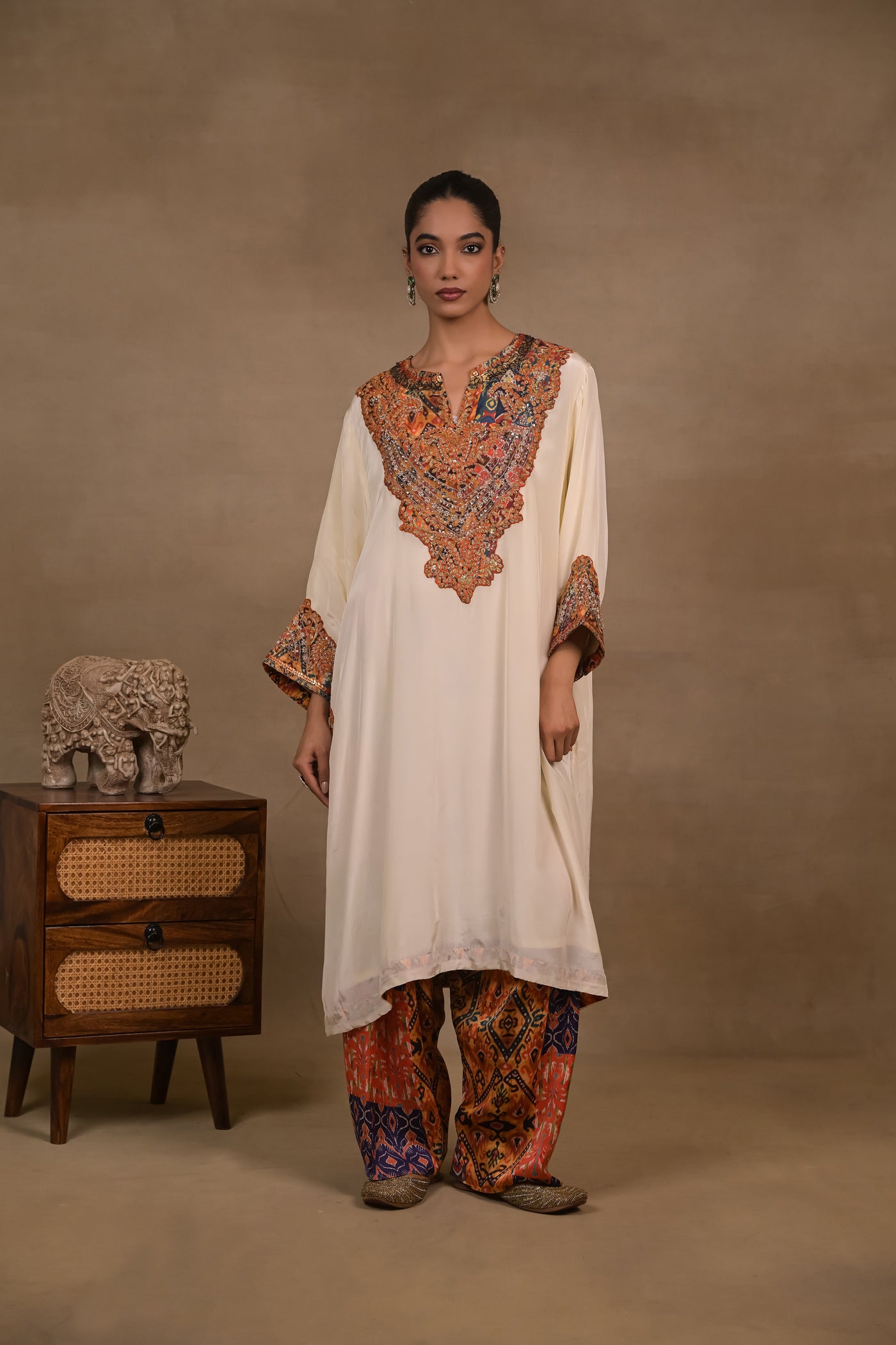 Ivory Regal Embellished Kurta Set