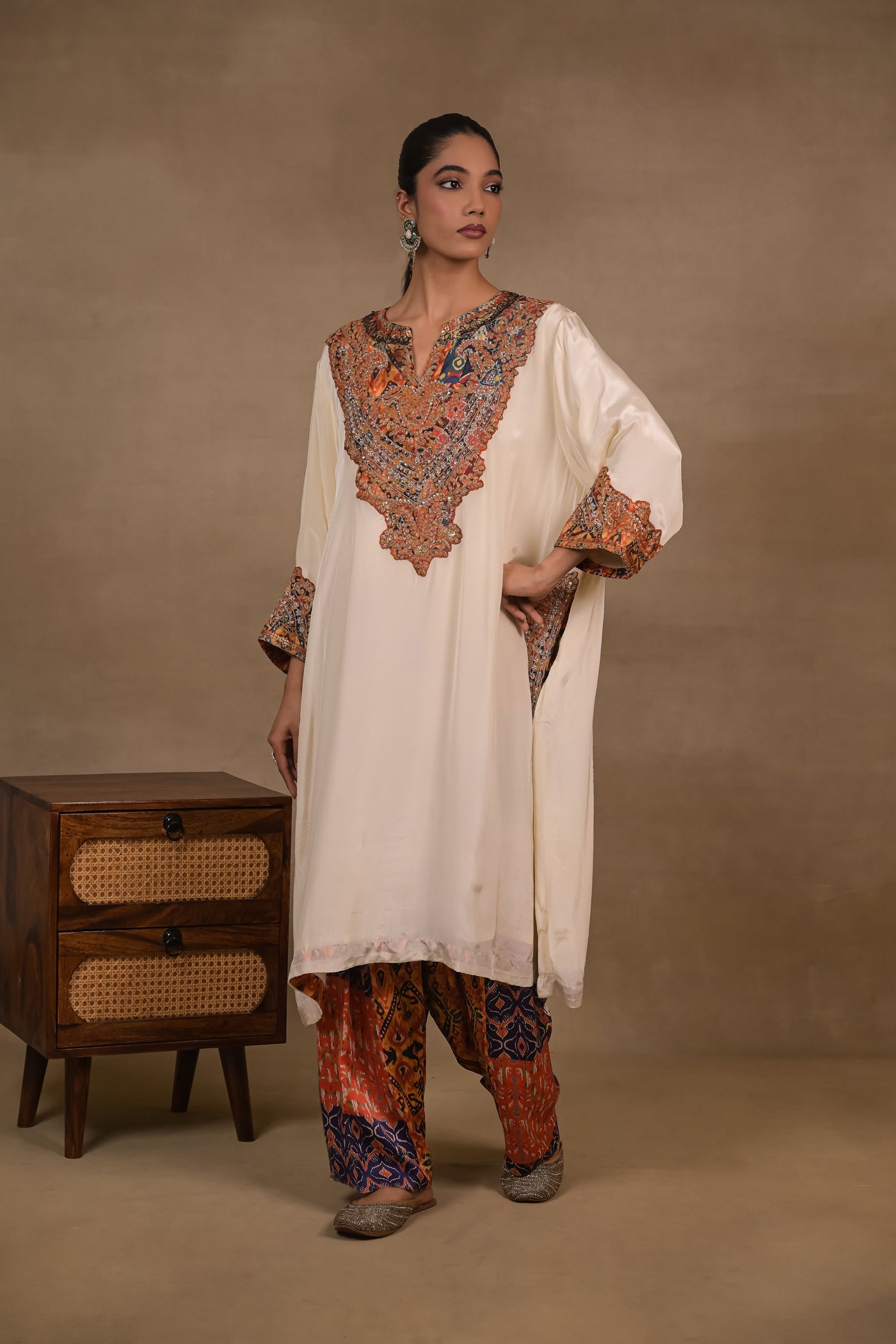 Ivory Regal Embellished Kurta Set