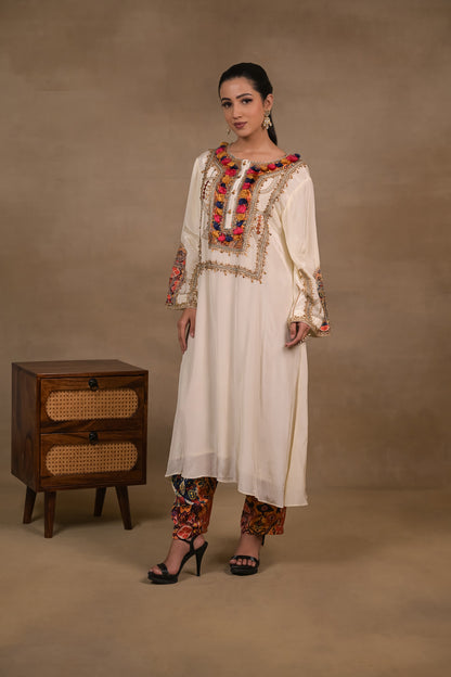 Ivory Tassel Charm Kurta Set