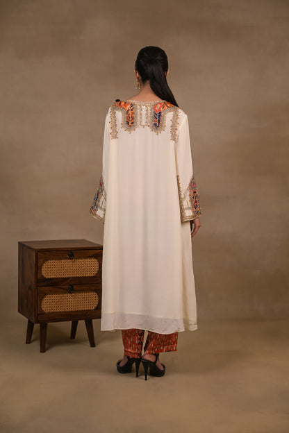 Ivory Tassel Charm Kurta Set