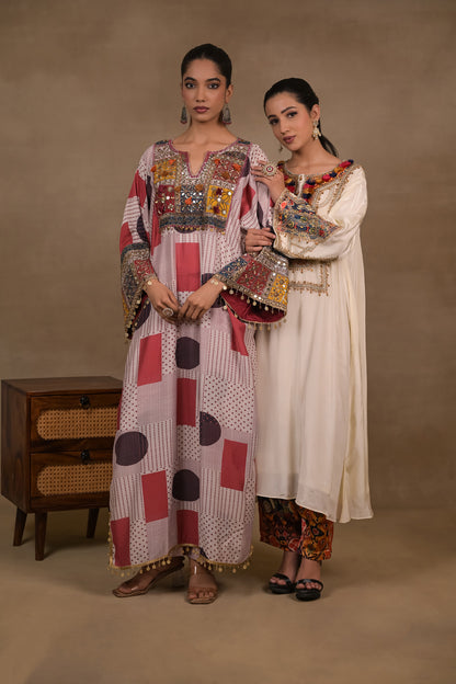 Ivory Tassel Charm Kurta Set