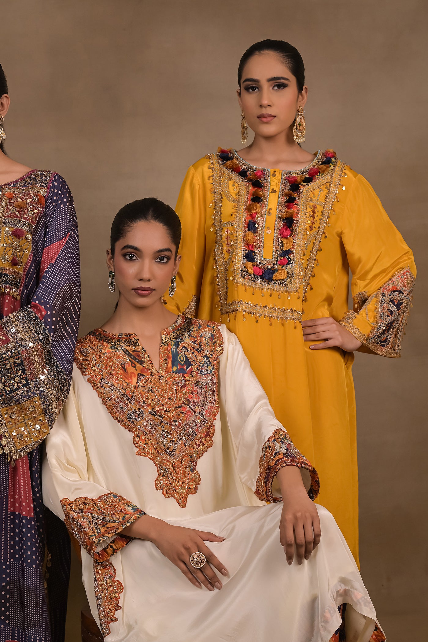 Mustard Tassel Charm Kurta Set