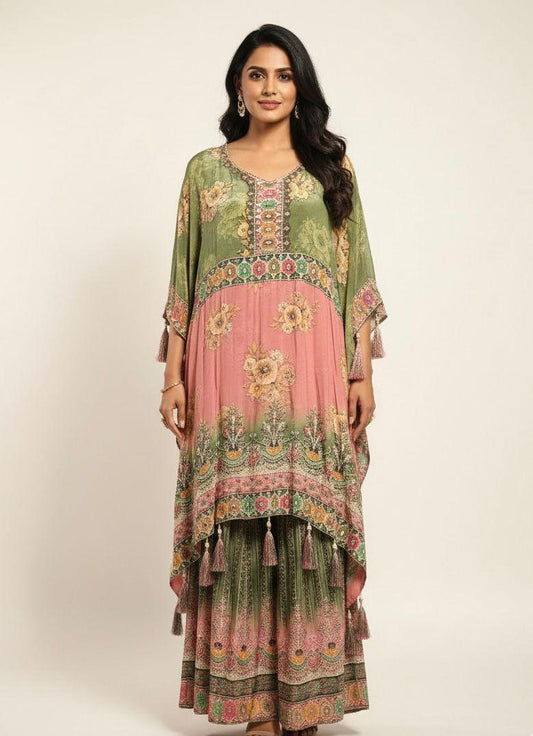 Meadow Blush Floral Kaftan Co-ord Set