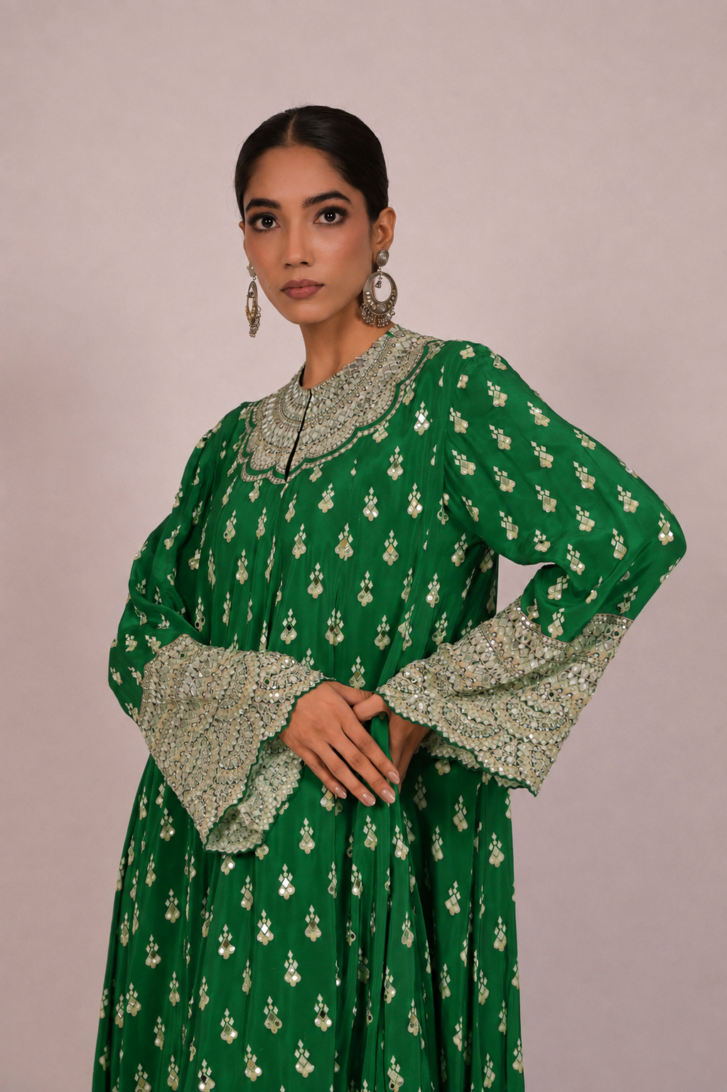 Royal Amethyst Green Kurta Set