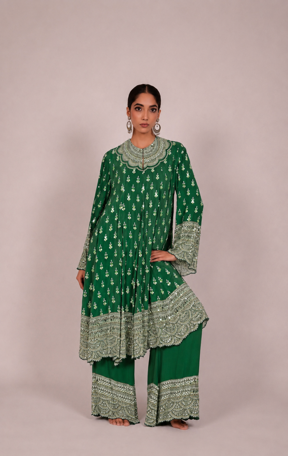 Royal Amethyst Green Kurta Set