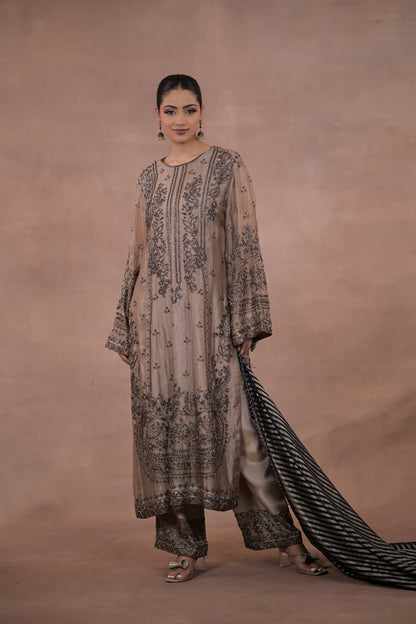 Zariya Grey Shimmer Tissue
