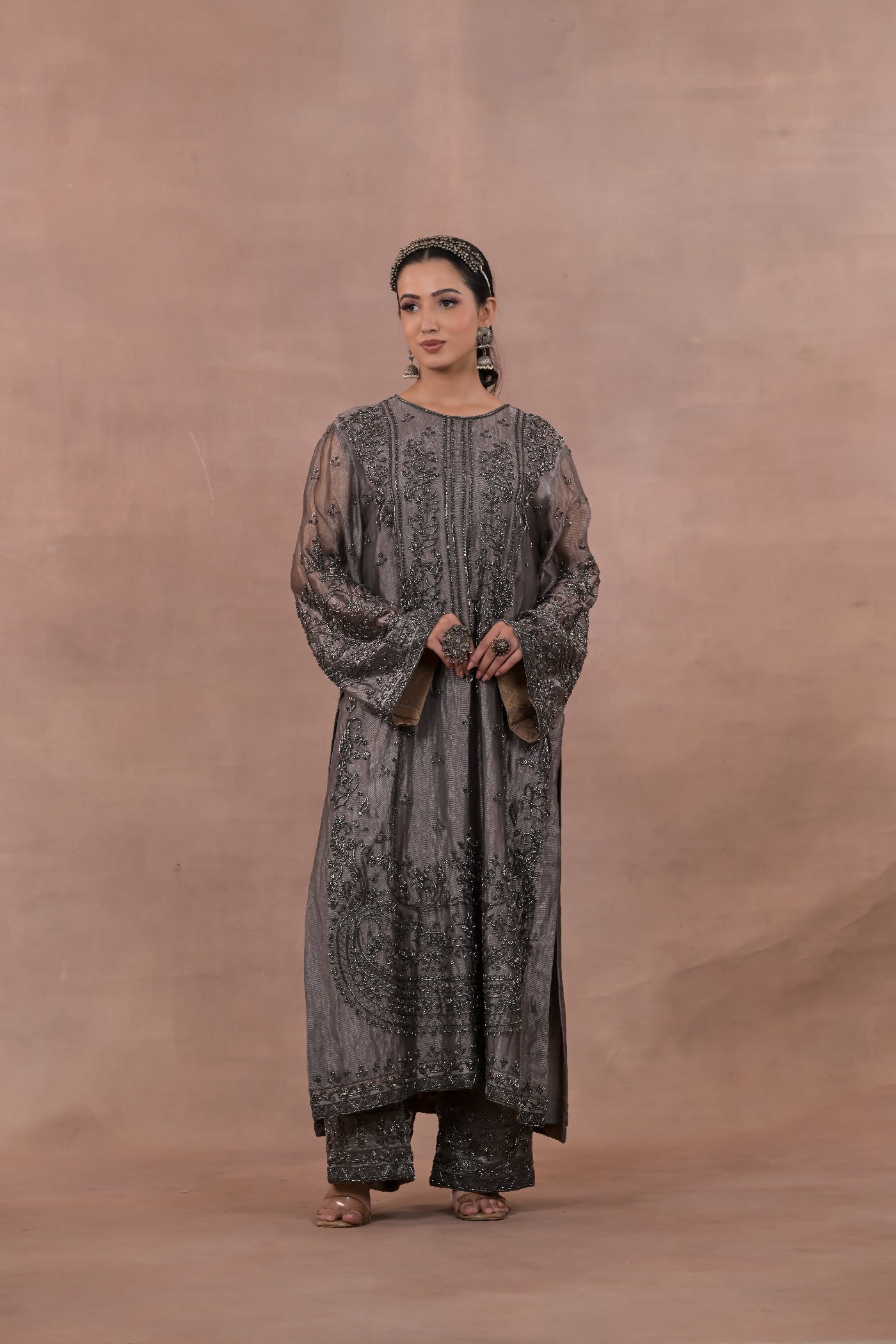 Zariya Grey Shimmer Tissue