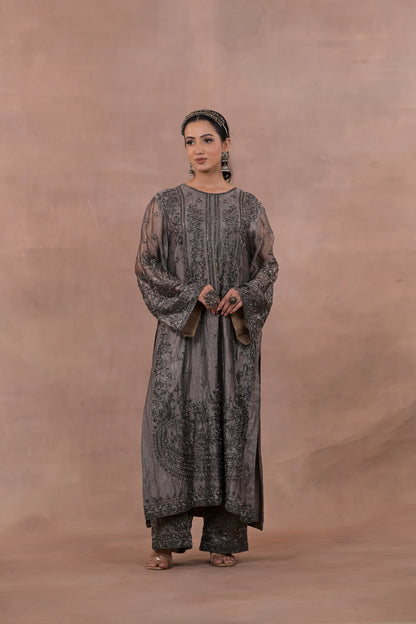 Zariya Grey Shimmer Tissue
