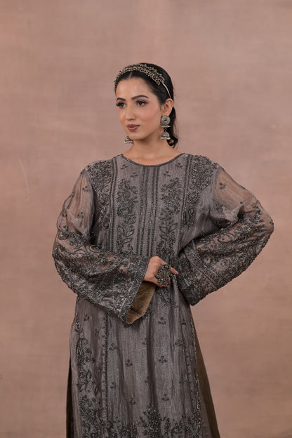 Zariya Grey Shimmer Tissue