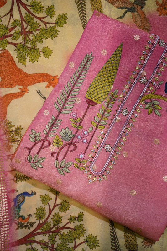 Pink Tissue Suit Set