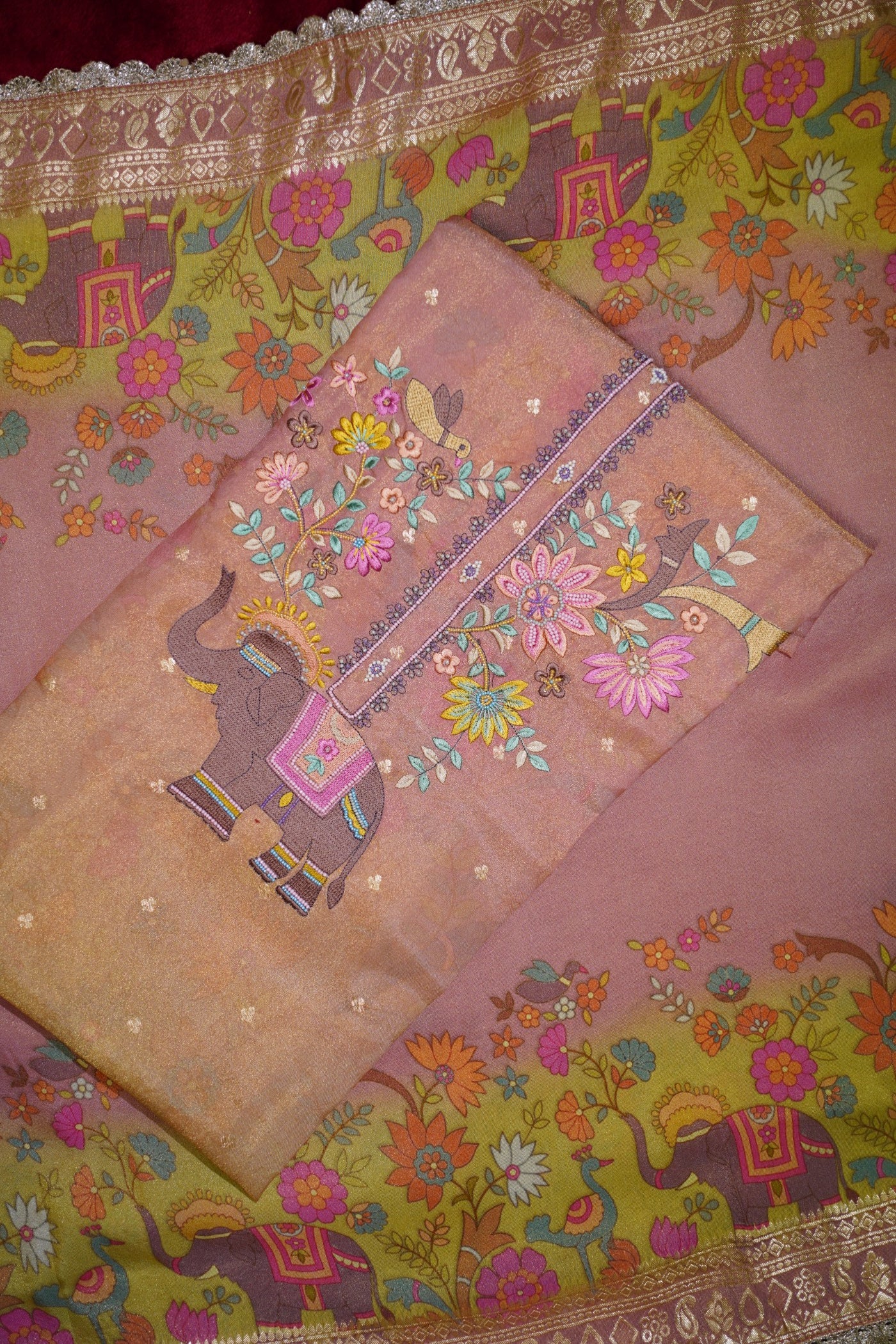Mauve Tissue Suit Set