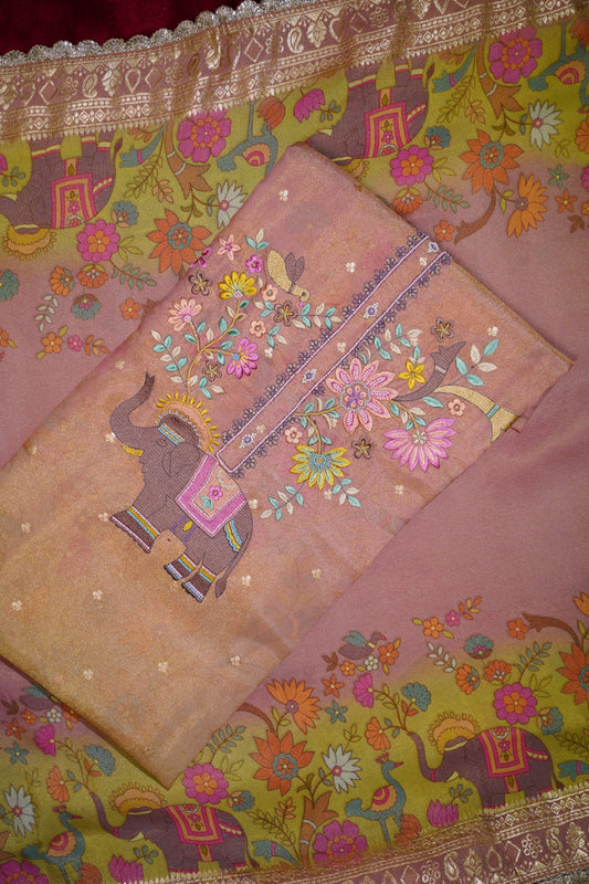 Mauve Tissue Suit Set