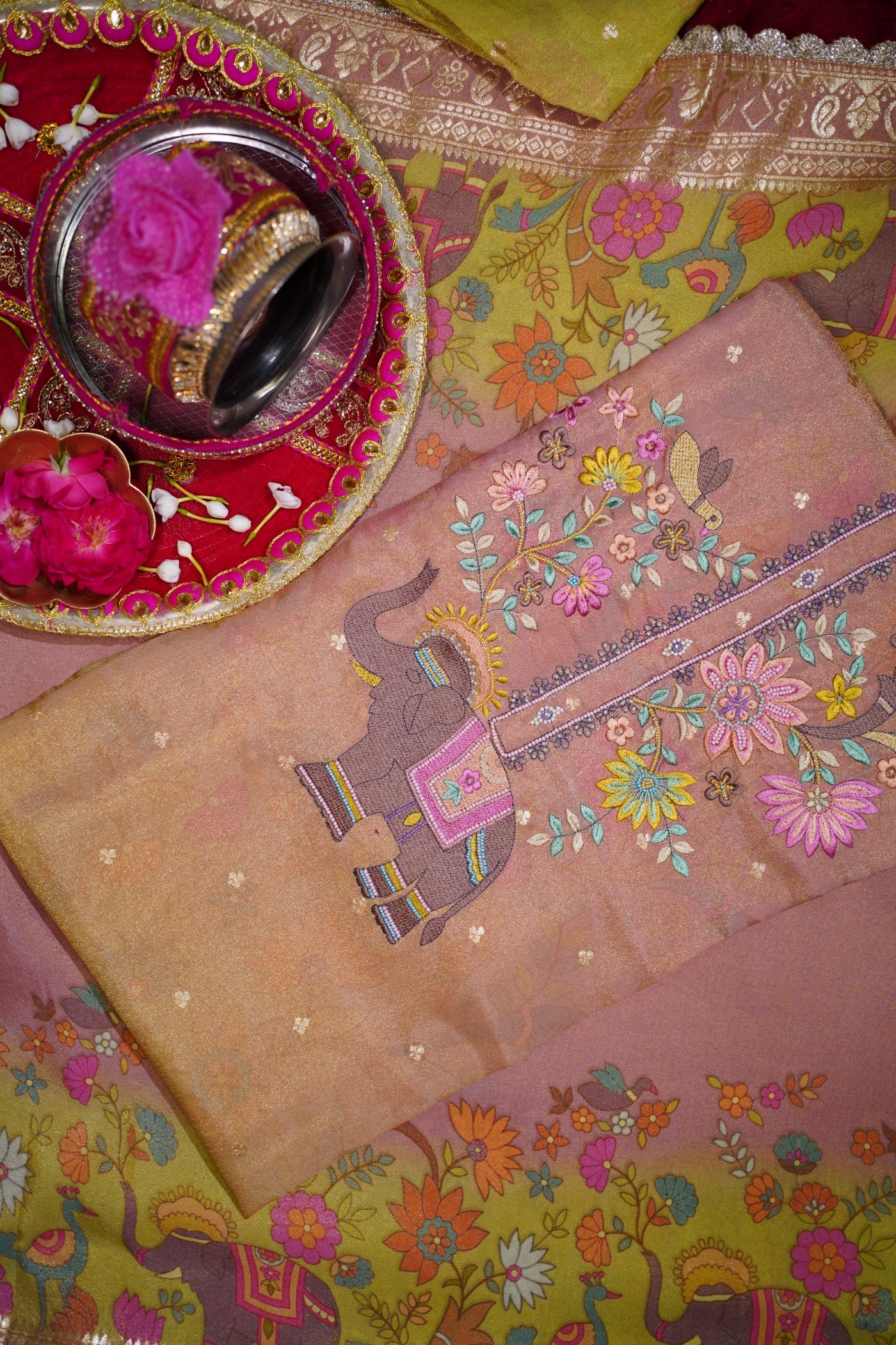 Mauve Tissue Suit Set