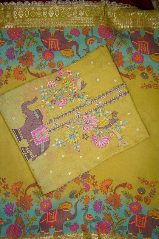 Yellow Tissue Suit Set